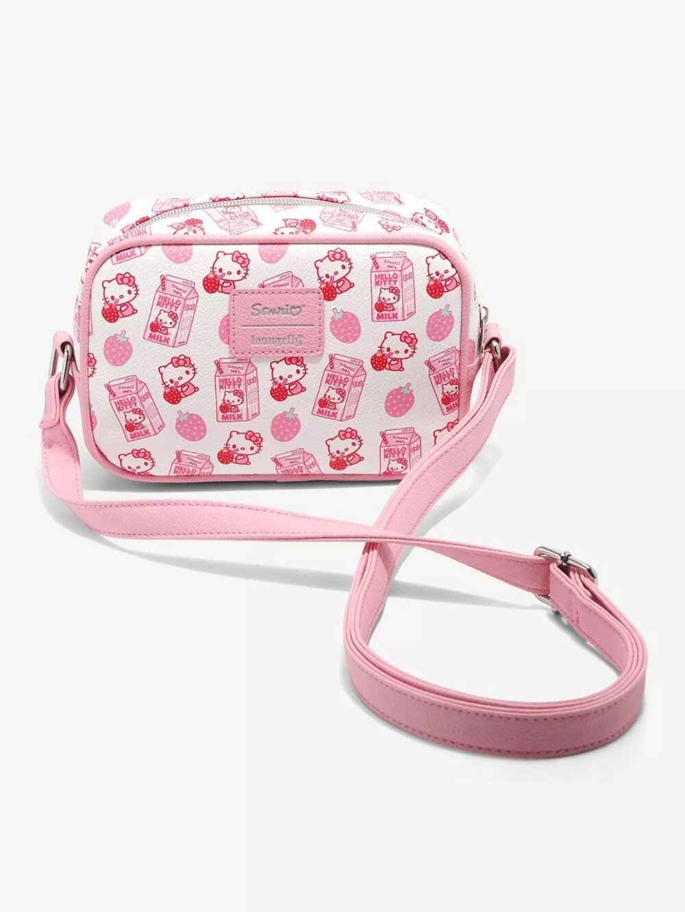 🍓 Loungefly Sanrio Hello Kitty Strawberry Milk Pink Crossbody Bag